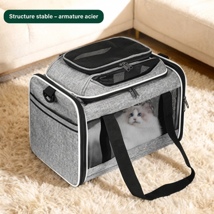Sac de Transport Chat & Petit Chien – Aéré, Stable, Extensible
