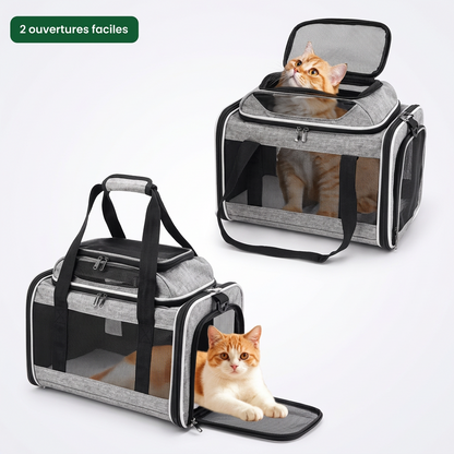 Sac de Transport Chat & Petit Chien – Aéré, Stable, Extensible