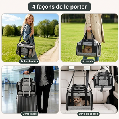 Sac de Transport Chat & Petit Chien – Aéré, Stable, Extensible