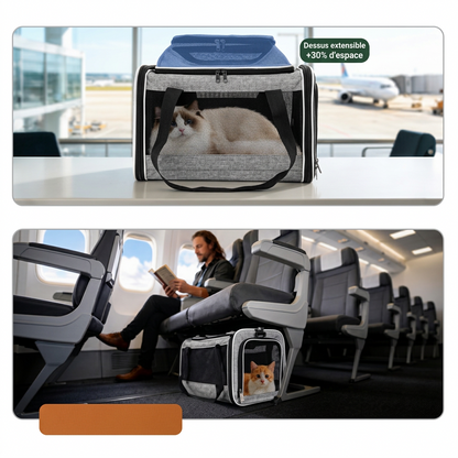 Sac de Transport Chat & Petit Chien – Aéré, Stable, Extensible