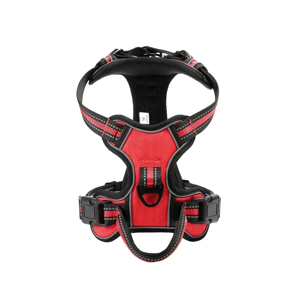 Harnais réfléchissant pour chien CompagnonPropre - coloris Rouge