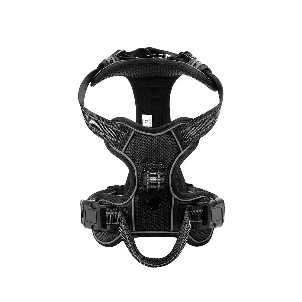 Harnais réfléchissant pour chien CompagnonPropre - coloris Noir