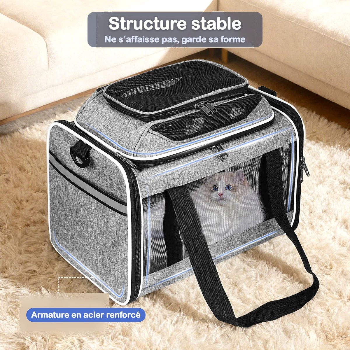 Structure stable avec armature en acier renforcé