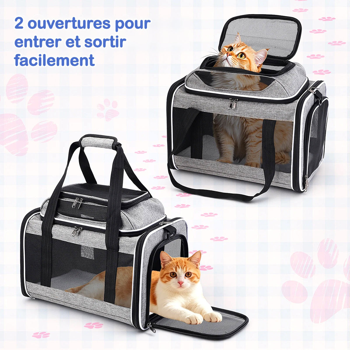 2 ouvertures pour entrer et sortir facilement
