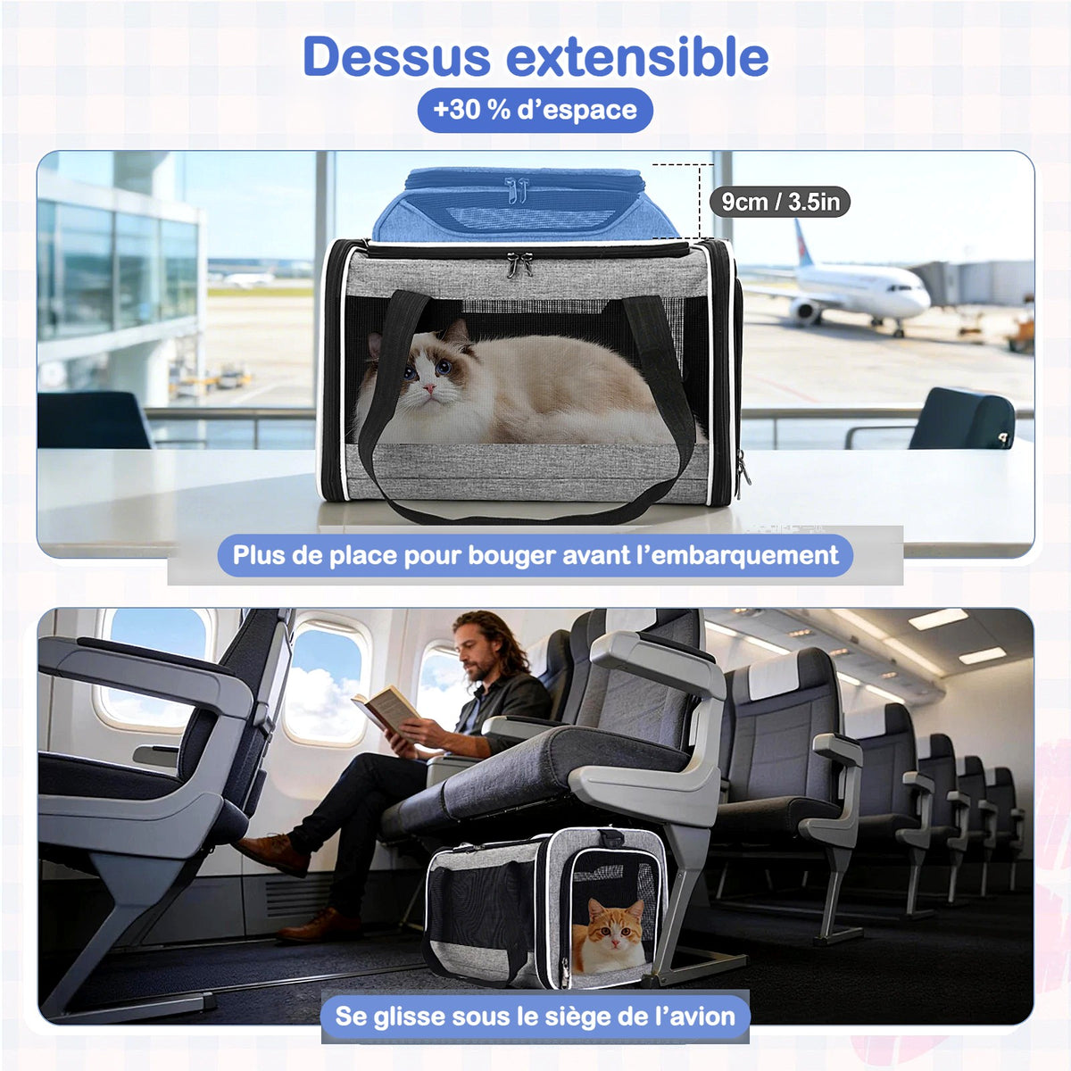 Dessus extensible, +30 % d'espace